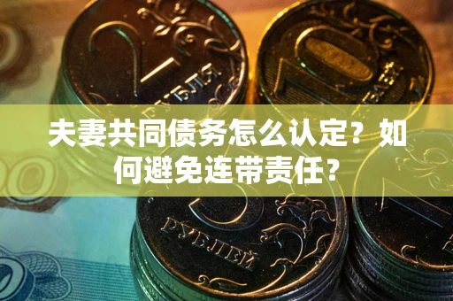 济南夫妻共同债务怎么认定？如何避免连带责任？