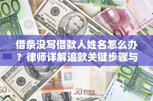 济南借条没写借款人姓名怎么办？律师详解追款关键步骤与证据链构建