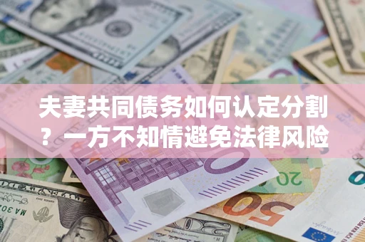 济南夫妻共同债务如何认定分割？一方不知情避免法律风险必看！